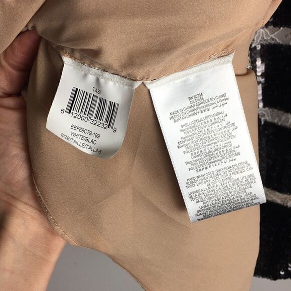 BCBGMAXAZRIA | Tasi-Sequin Stripe Lace Dress | 6 - Picture 8 of 8